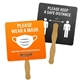 square fast hand fan (2 sides) - paper products