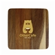 Square Wood Coaster with Bottle Opener