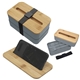 Stackable Bento Box With Phone Stand and Bamboo Lid