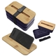 Stackable Bento Box With Phone Stand and Bamboo Lid