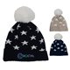 Star Pattern Pom Beanie