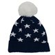 Star Pattern Pom Beanie
