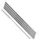 Straight Stainless Steel Straws Set of 4 in Silver