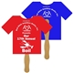 t - shirt hand fan full color (2 sides) - paper products