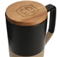 Tahoe Tea Coffee Ceramic Mug with Wood Lid 16oz