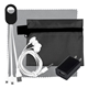TECHTIME PLUS Mobile Tech Charging Kit with Earbuds, Charging Cable and Charger In Zipper Pack Components inserted into Polyester Zipper Kit