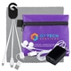 TECHTIME PLUS Mobile Tech Charging Kit with Earbuds, Charging Cable and Charger In Zipper Pack Components inserted into Polyester Zipper Kit