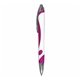 Tempo Click Chrome Accent and Clear Plastic Clip Pen