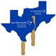 Texas State Shape Hand Fan Full Color (2 Sides) - Paper Products