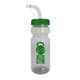 The Backer - 24 oz Transparent Water Bottle With Straw Lid
