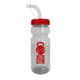 The Backer - 24 oz Transparent Water Bottle With Straw Lid