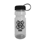 The Backer - 24 oz Transparent Water Bottle with Tethered Lid