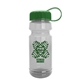 The Backer - 24 oz Transparent Water Bottle with Tethered Lid