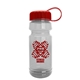 The Backer - 24 oz Transparent Water Bottle with Tethered Lid