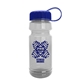 The Backer - 24 oz Transparent Water Bottle with Tethered Lid