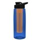 the flair - 26 oz transparent tritan(tm) bottle with drink thru lid, large infuser, and digital imprint