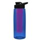 the flair - 26 oz transparent tritan(tm) bottle with drink thru lid, large infuser, and digital imprint