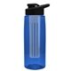 the flair - 26 oz transparent tritan(tm) bottle with drink thru lid, large infuser, and digital imprint