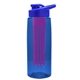 the flair - 26 oz transparent tritan(tm) bottle with drink thru lid, large infuser, and digital imprint