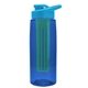 the flair - 26 oz transparent tritan(tm) bottle with drink thru lid, large infuser, and digital imprint