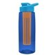 the flair - 26 oz transparent tritan(tm) bottle with drink thru lid, large infuser, and digital imprint
