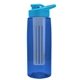the flair - 26 oz transparent tritan(tm) bottle with drink thru lid, large infuser, and digital imprint