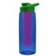 the flair - 26 oz transparent tritan(tm) bottle with drink thru lid, large infuser, and digital imprint