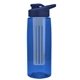 the flair - 26 oz transparent tritan(tm) bottle with drink thru lid, large infuser, and digital imprint