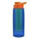 the flair - 26 oz transparent tritan(tm) bottle with drink thru lid, large infuser, and digital imprint