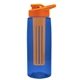 the flair - 26 oz transparent tritan(tm) bottle with drink thru lid, large infuser, and digital imprint