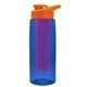 the flair - 26 oz transparent tritan(tm) bottle with drink thru lid, large infuser, and digital imprint