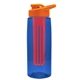 the flair - 26 oz transparent tritan(tm) bottle with drink thru lid, large infuser, and digital imprint