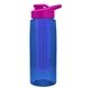the flair - 26 oz transparent tritan(tm) bottle with drink thru lid, large infuser, and digital imprint
