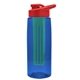the flair - 26 oz transparent tritan(tm) bottle with drink thru lid, large infuser, and digital imprint