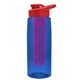 the flair - 26 oz transparent tritan(tm) bottle with drink thru lid, large infuser, and digital imprint