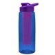 the flair - 26 oz transparent tritan(tm) bottle with drink thru lid, large infuser, and digital imprint