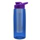the flair - 26 oz transparent tritan(tm) bottle with drink thru lid, large infuser, and digital imprint