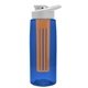 the flair - 26 oz transparent tritan(tm) bottle with drink thru lid, large infuser, and digital imprint