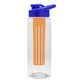 the flair - 26 oz transparent tritan(tm) bottle with drink thru lid, large infuser, and digital imprint