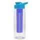 the flair - 26 oz transparent tritan(tm) bottle with drink thru lid, large infuser, and digital imprint