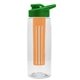 the flair - 26 oz transparent tritan(tm) bottle with drink thru lid, large infuser, and digital imprint