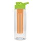 the flair - 26 oz transparent tritan(tm) bottle with drink thru lid, large infuser, and digital imprint