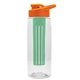 the flair - 26 oz transparent tritan(tm) bottle with drink thru lid, large infuser, and digital imprint