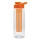 the flair - 26 oz transparent tritan(tm) bottle with drink thru lid, large infuser, and digital imprint
