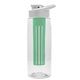the flair - 26 oz transparent tritan(tm) bottle with drink thru lid, large infuser, and digital imprint
