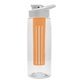 the flair - 26 oz transparent tritan(tm) bottle with drink thru lid, large infuser, and digital imprint