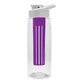 the flair - 26 oz transparent tritan(tm) bottle with drink thru lid, large infuser, and digital imprint