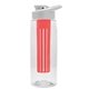 the flair - 26 oz transparent tritan(tm) bottle with drink thru lid, large infuser, and digital imprint