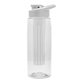 the flair - 26 oz transparent tritan(tm) bottle with drink thru lid, large infuser, and digital imprint