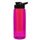the flair - 26 oz transparent tritan(tm) bottle with drink thru lid, large infuser, and digital imprint